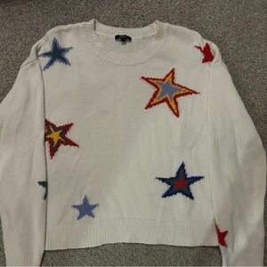Rails Multicolor Star Crew Neck Sweater